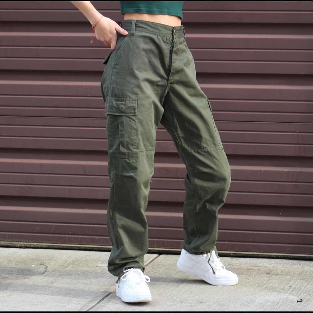 Vintage forest green cargo pants  sz26-31